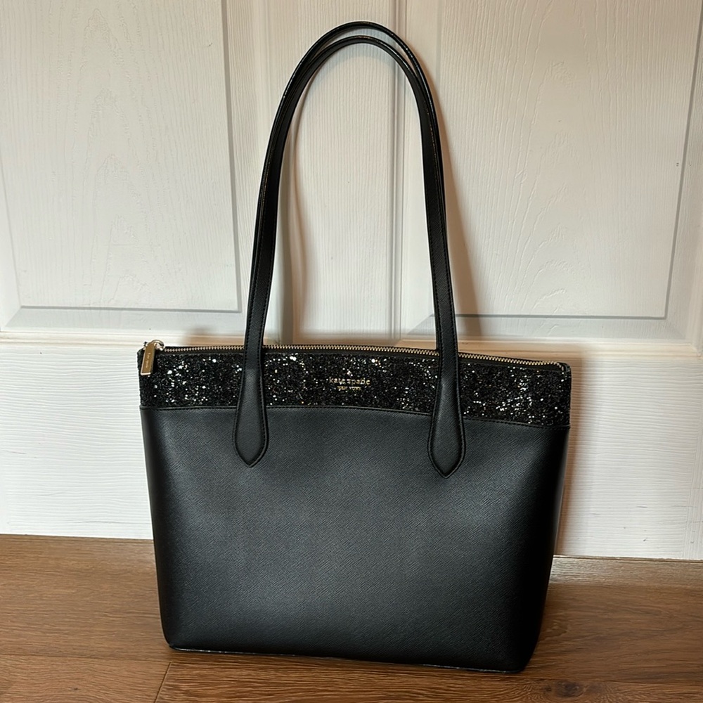 Kate Spade Black Tote with Sparkles - Perfect for the Holidays!